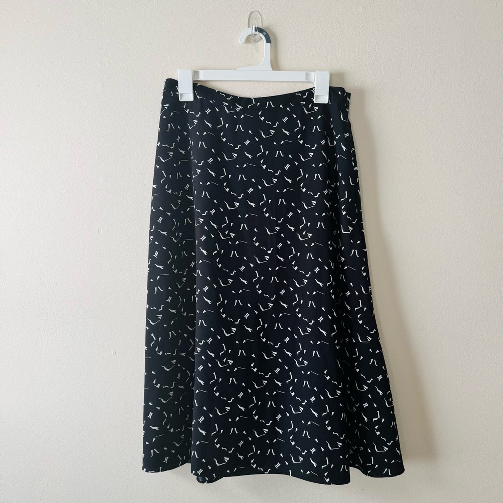 Nordstrom Midi/Maxi Skirt with Black and White Pattern Size M